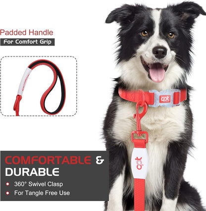 5Ft Waterproof Dog Leash Durable PVC Rope, Dog Lead Leash for Large,Medium,Small Dogs, Dog Leash for Walking, Running (Red)
